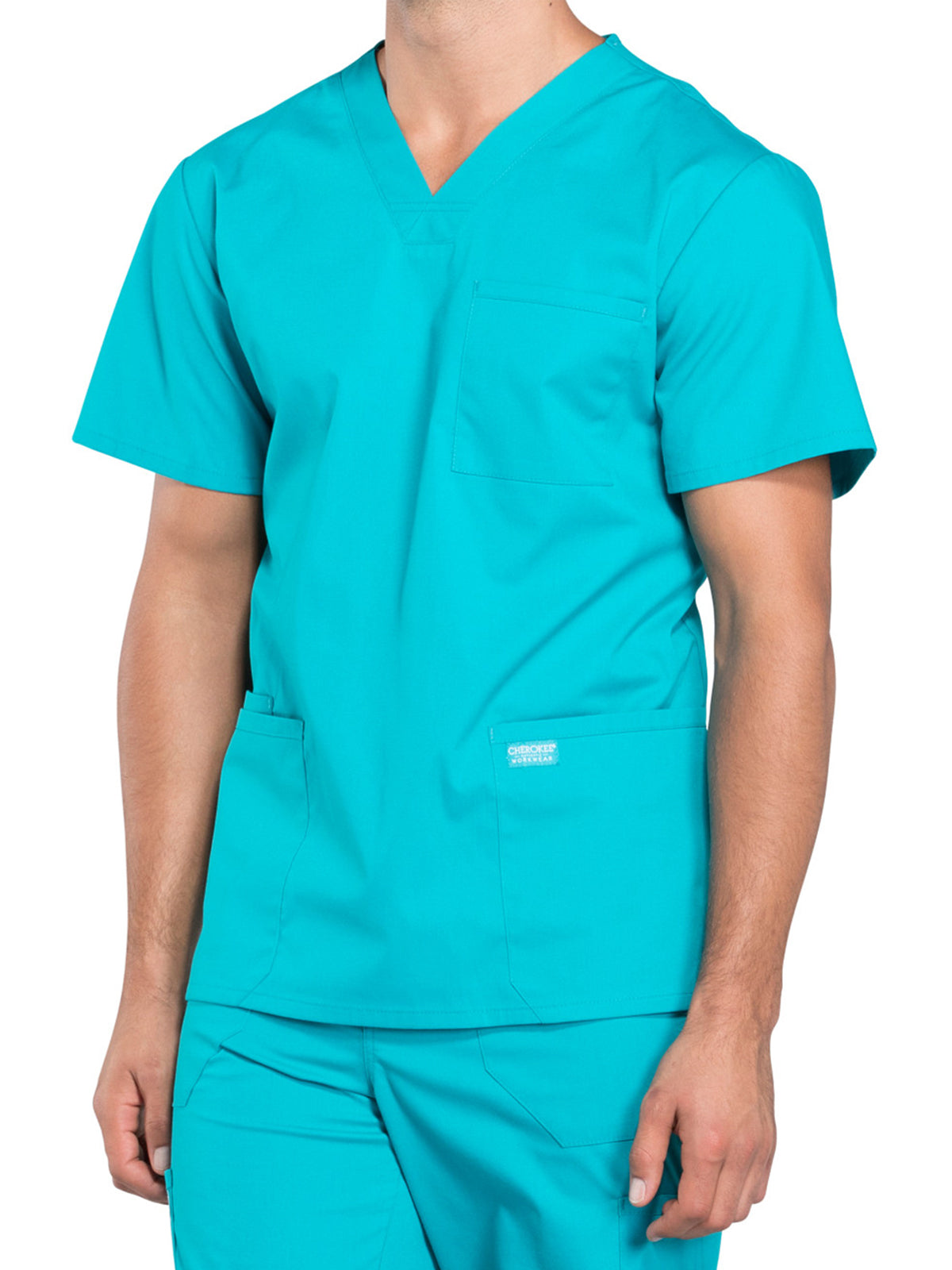 Men's 4-Pocket V-Neck Scrub Top