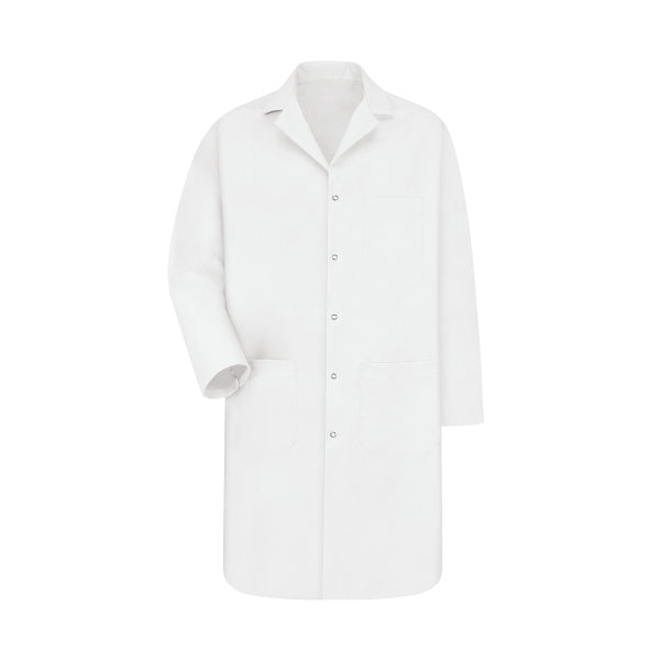 Men's Three-Pocket Gripper-Front 41.5" Full-Length Lab Coat