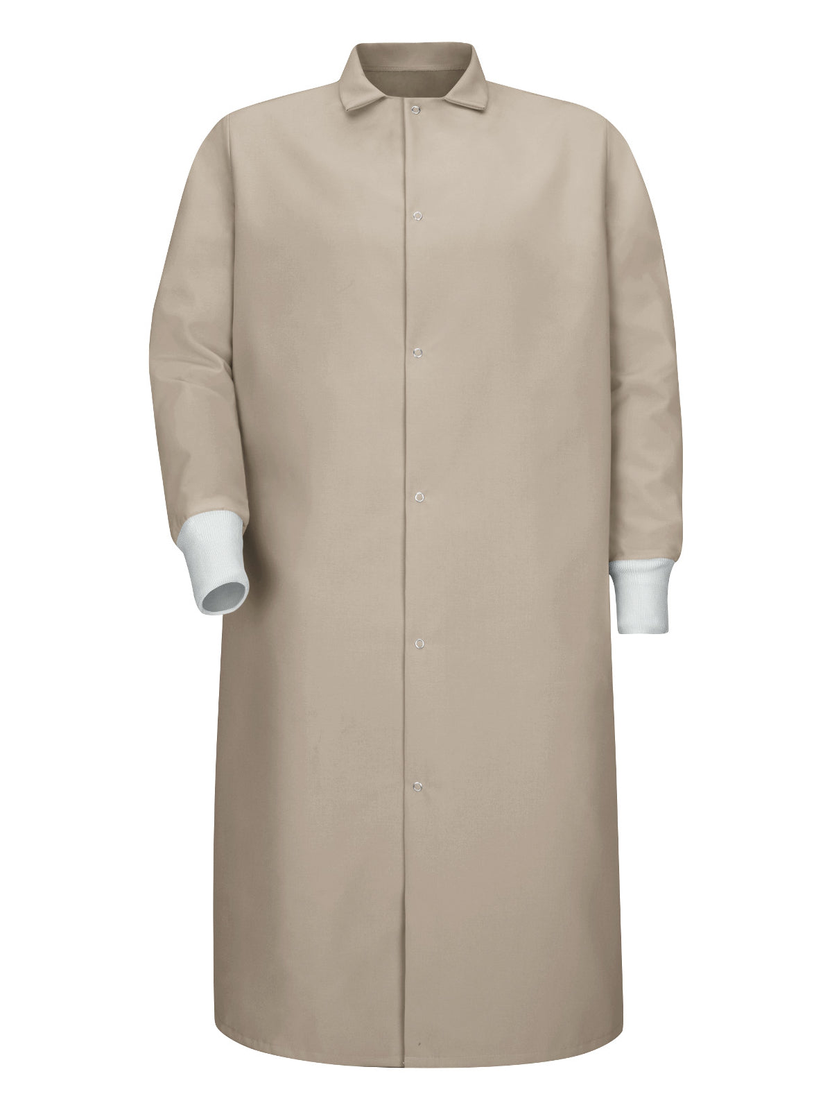 Unisex Gripper-Front Pocketless 44.75" Butcher Coat