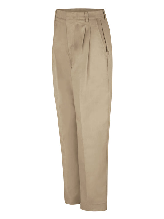 Women's Pleated Twill Slacks (Sizes: 04x24 to 22x33)