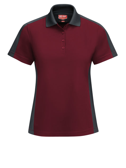 Women's Short Sleeve Performance Knit Two-Tone Polo