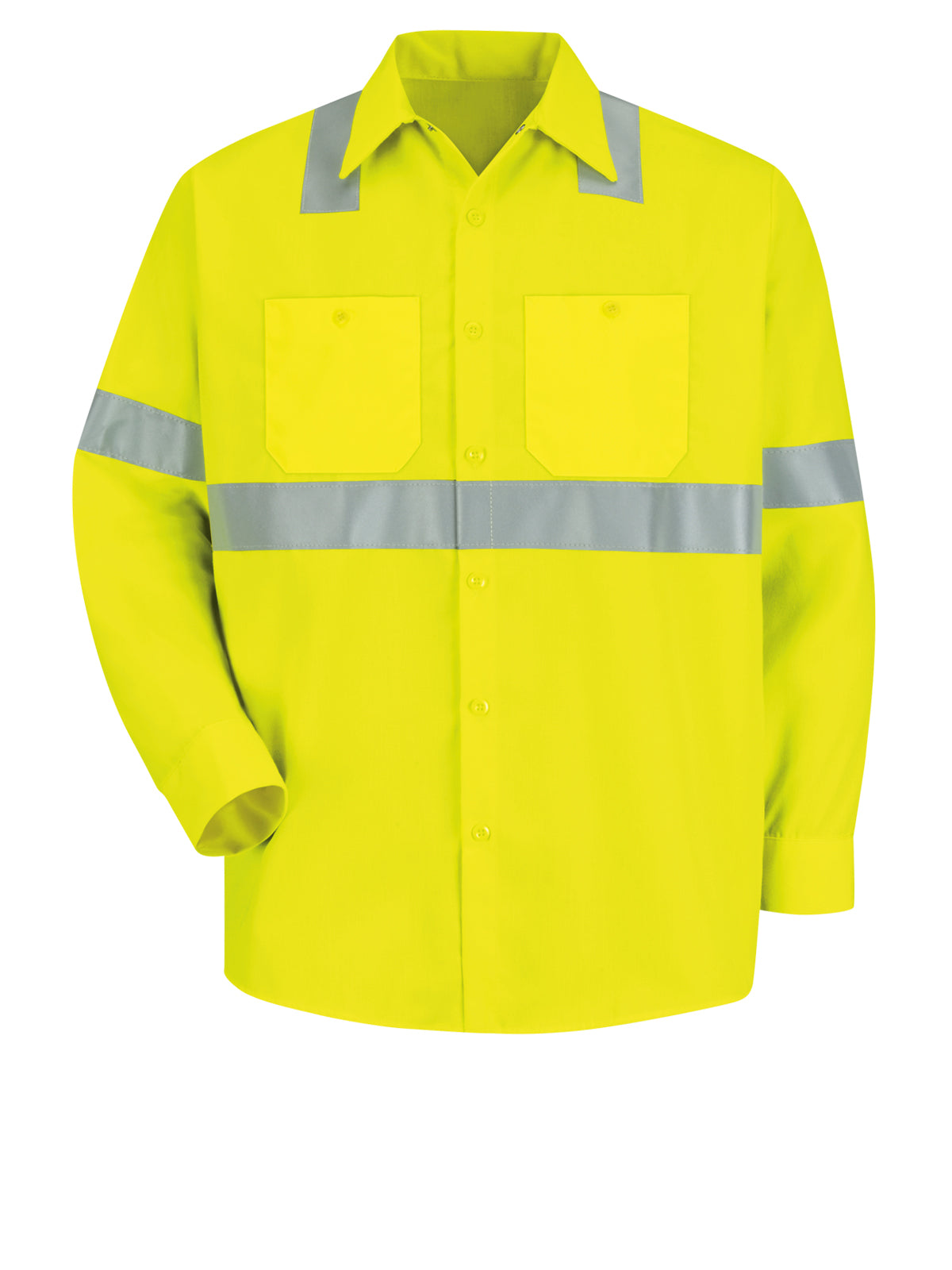 Men's Hi-Visibility Long Sleeve Work Shirt