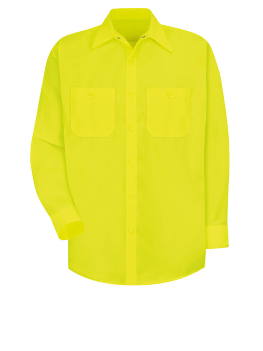 Men's Hi-Visibility Long Sleeve Work Shirt